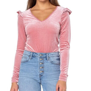 Celebrity Pink Pink Velvet Bodysuit